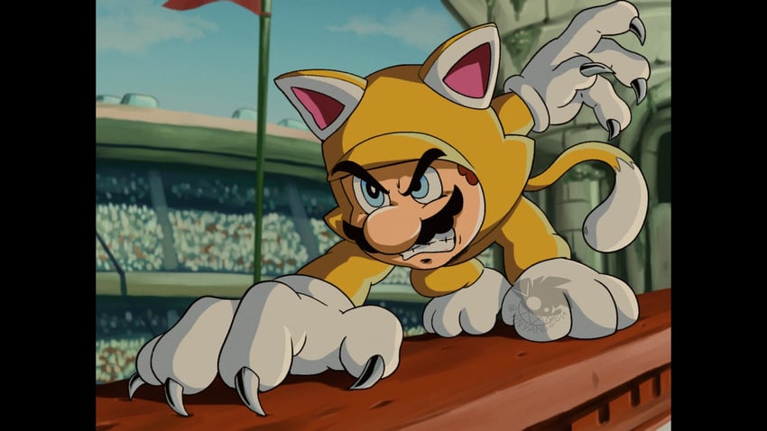 mario and cat mario (mario and 1 more) drawn by yinyanggio14