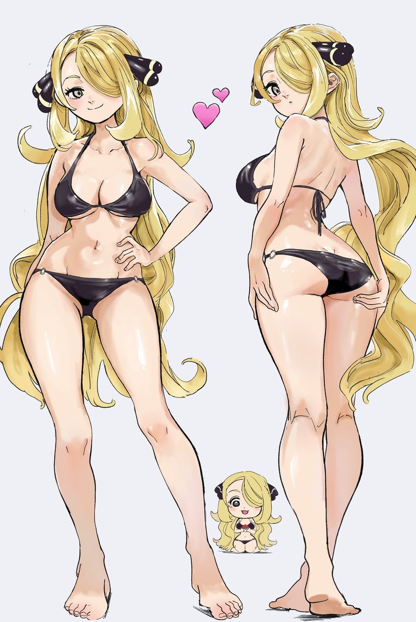 cynthia (pokemon and 1 more) drawn by sukoyaka_tsukasa