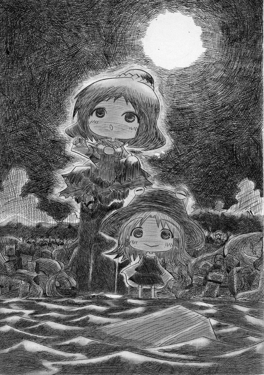 kochiya sanae, moriya suwako, and yasaka kanako (touhou) drawn by soyanrai