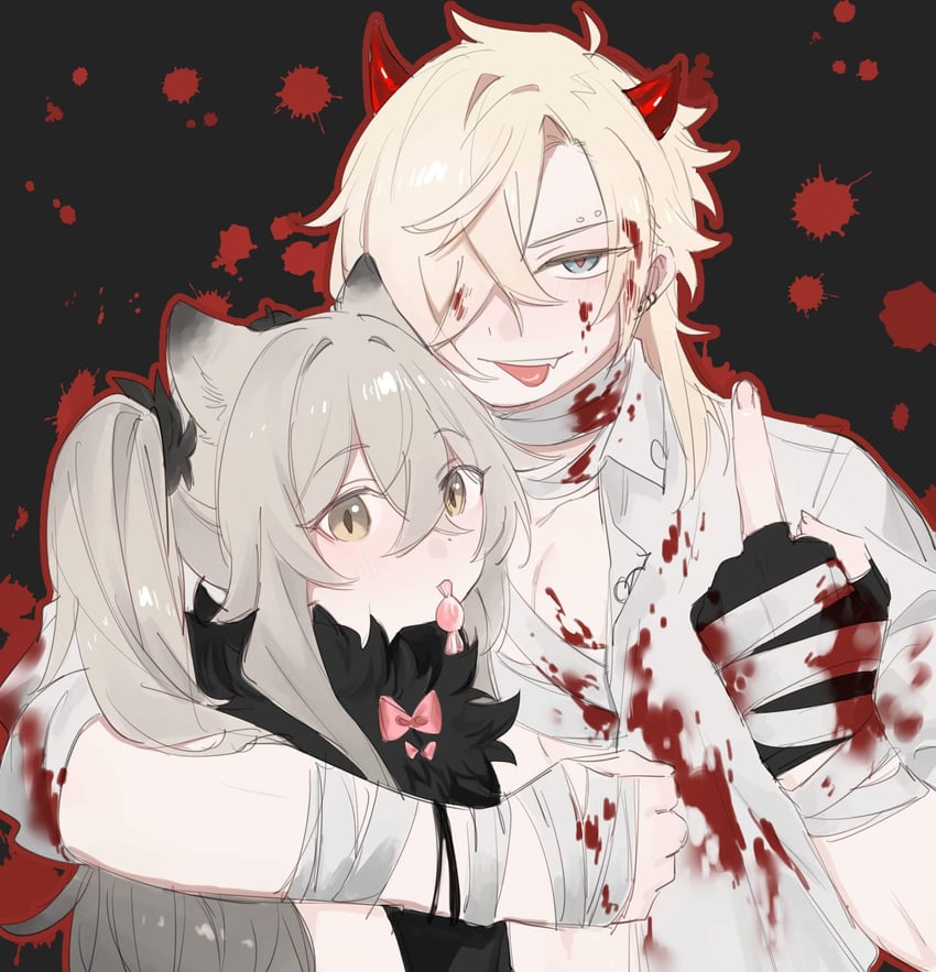 whitney and shoya (original and 1 more) drawn by kai_(drakkai10)