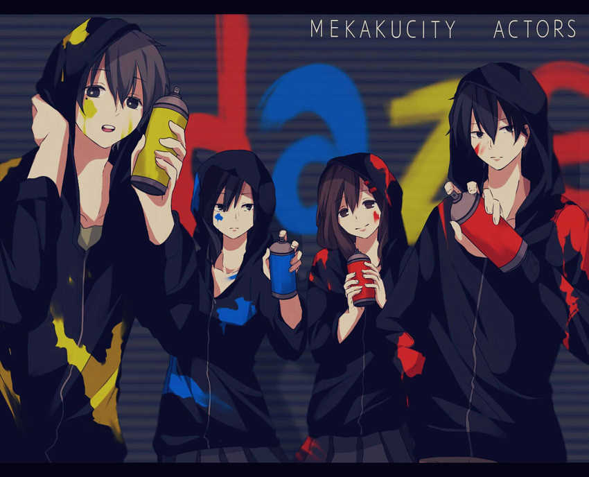 tateyama ayano, kisaragi shintarou, enomoto takane, and kokonose haruka (kagerou project and 1 more) drawn by tsujin_bohboh
