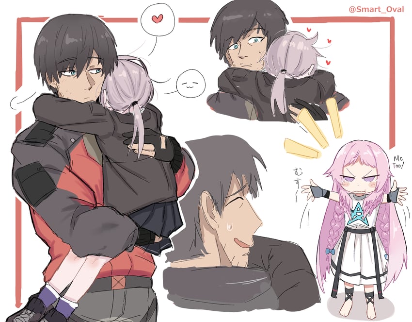 commander, m200, and helena (girls' frontline and 1 more) drawn by smart_oval