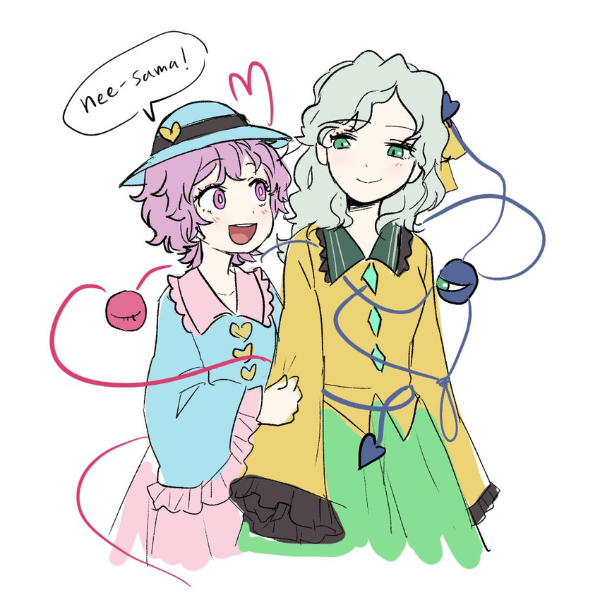 komeiji koishi and komeiji satori (touhou) drawn by himuhino