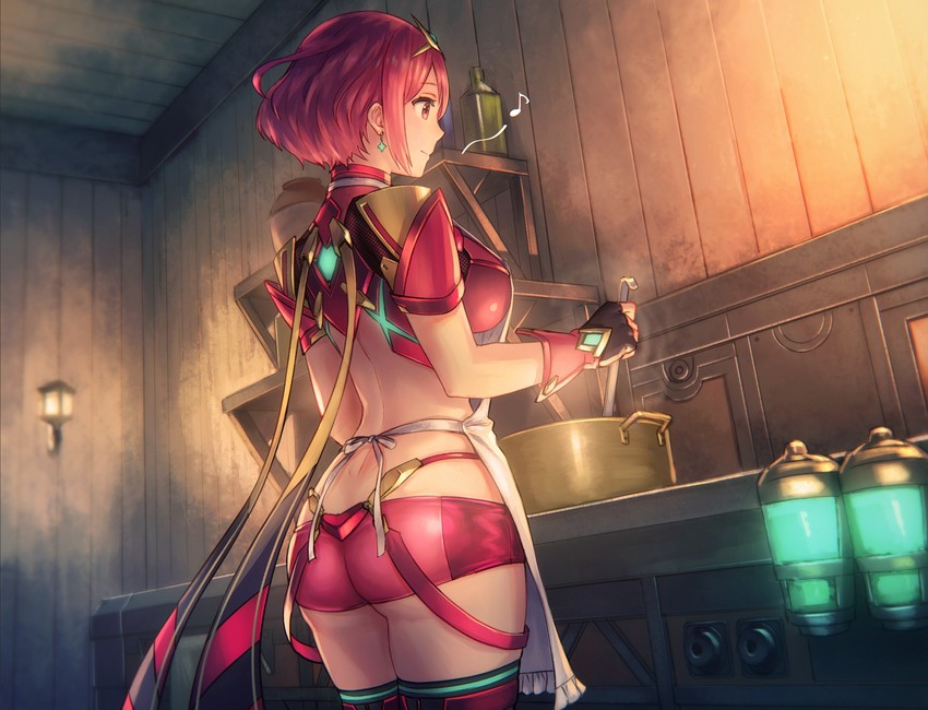 pyra (xenoblade chronicles and 1 more) drawn by anbe_yoshirou