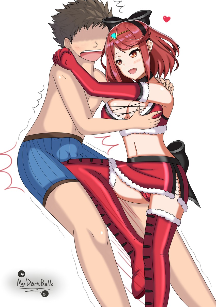 pyra and rex (xenoblade chronicles and 1 more) drawn by mydarkballs