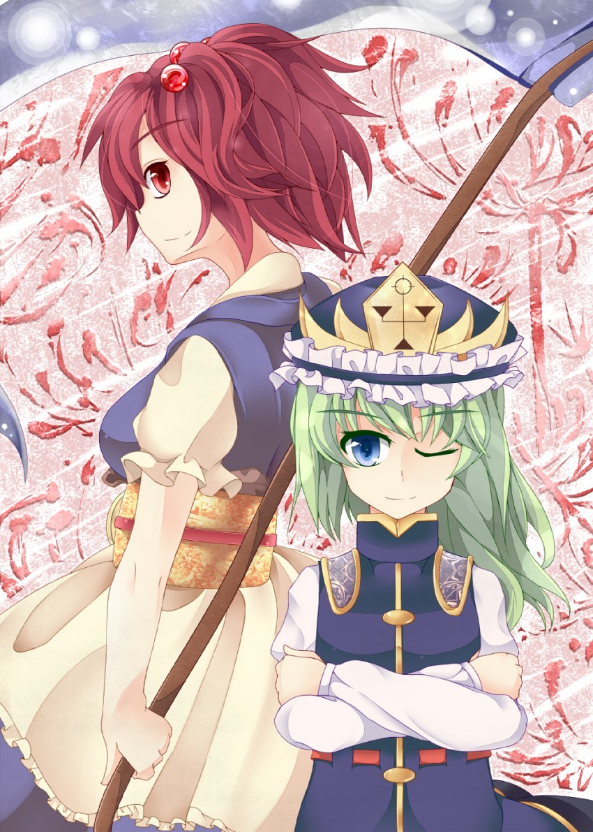 shiki eiki and onozuka komachi (touhou) drawn by midori_(misuriru8)