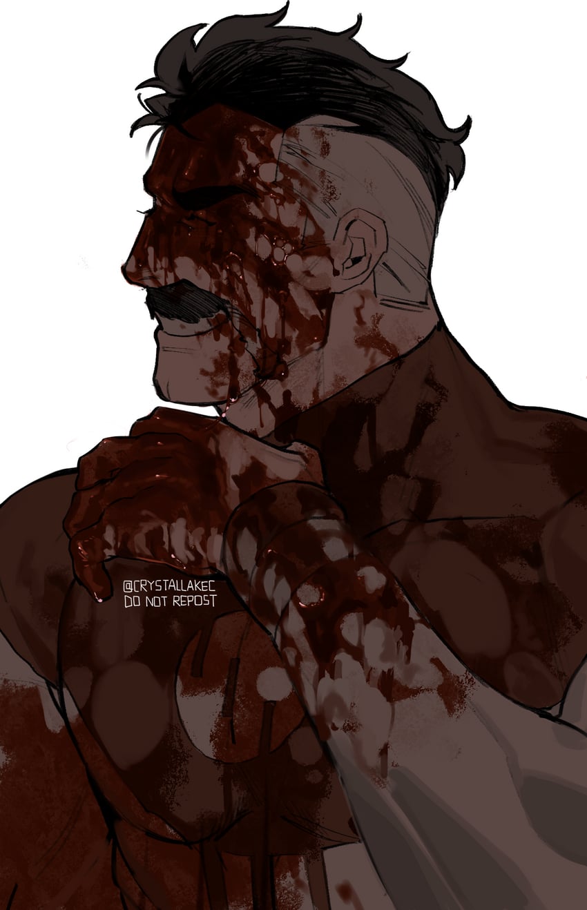 omni-man and nolan grayson (invincible) drawn by crystallakec