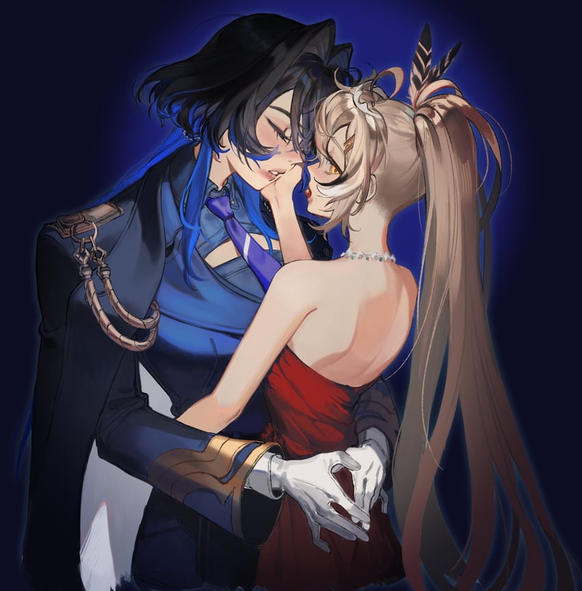 ouro kronii and nanashi mumei (hololive and 1 more) drawn by eus_ing