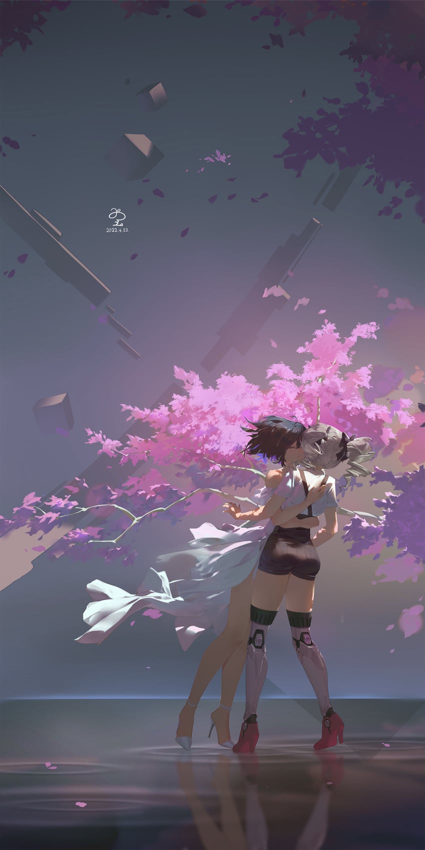 bronya zaychik and seele vollerei (honkai and 1 more) drawn by ribao