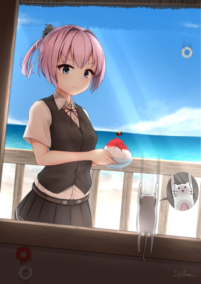 shiranui, enemy lifebuoy, batsubyou, and shiranui kai ni (kantai collection) drawn by driftkingtw