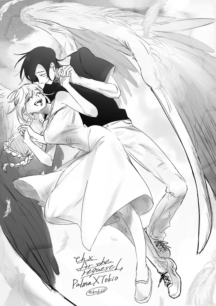 kurohara tokio and shishinegura palma (choujin x) drawn by dotkd0