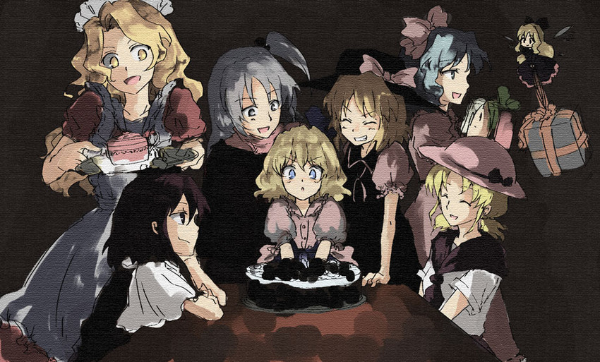 alice margatroid, shinki, yumeko, mai, yuki, and 2 more (touhou and 1 more) drawn by akizuki_maku