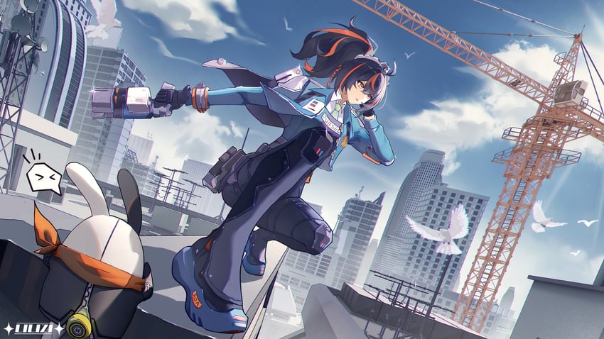 zhu yuan and eous (zenless zone zero) drawn by lilizi