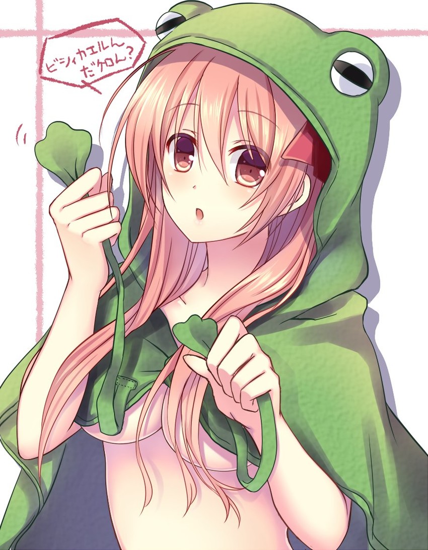 sakihata rimi and gero-froggy (chaos;head) drawn by nishijou_myu
