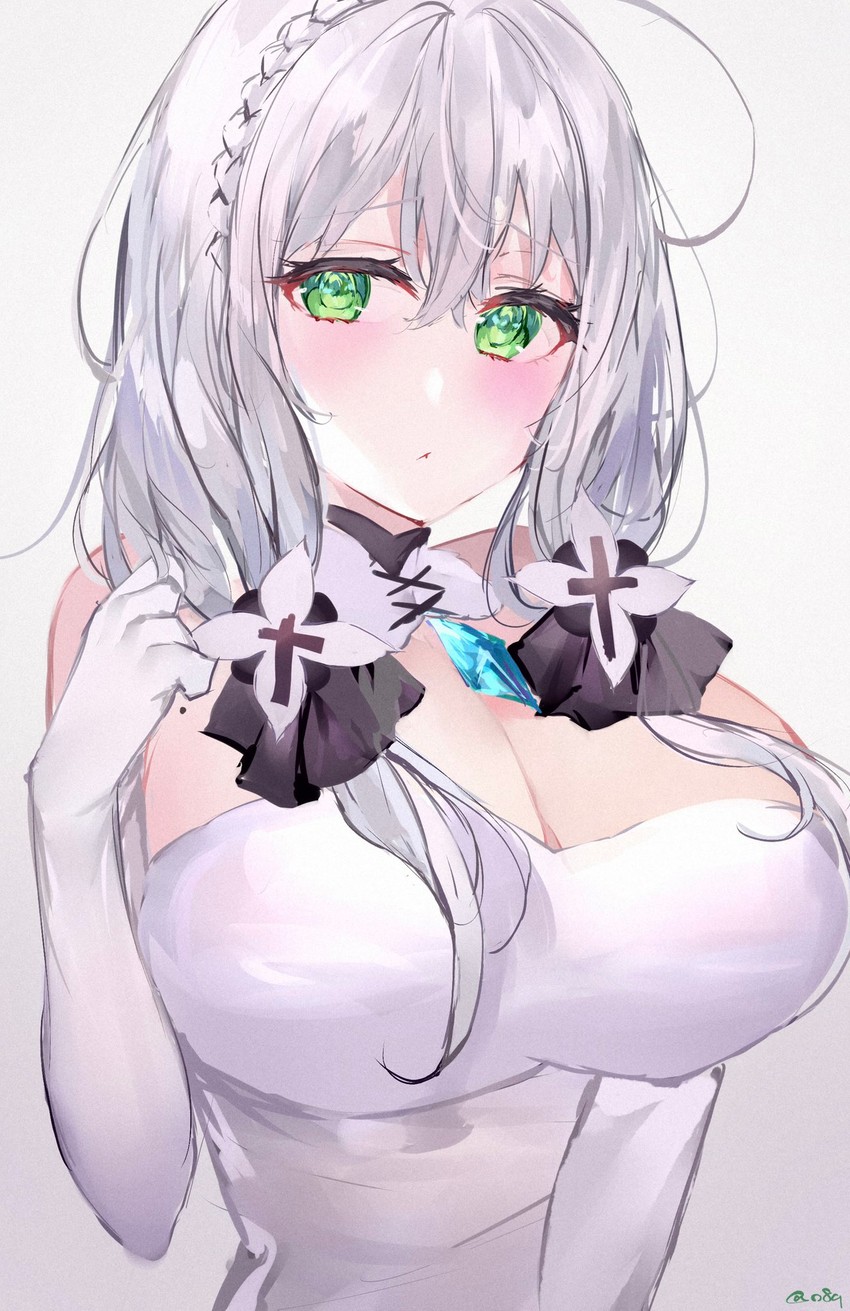 shirogane noel and illustrious (hololive and 1 more) drawn by mile_(off8mile)