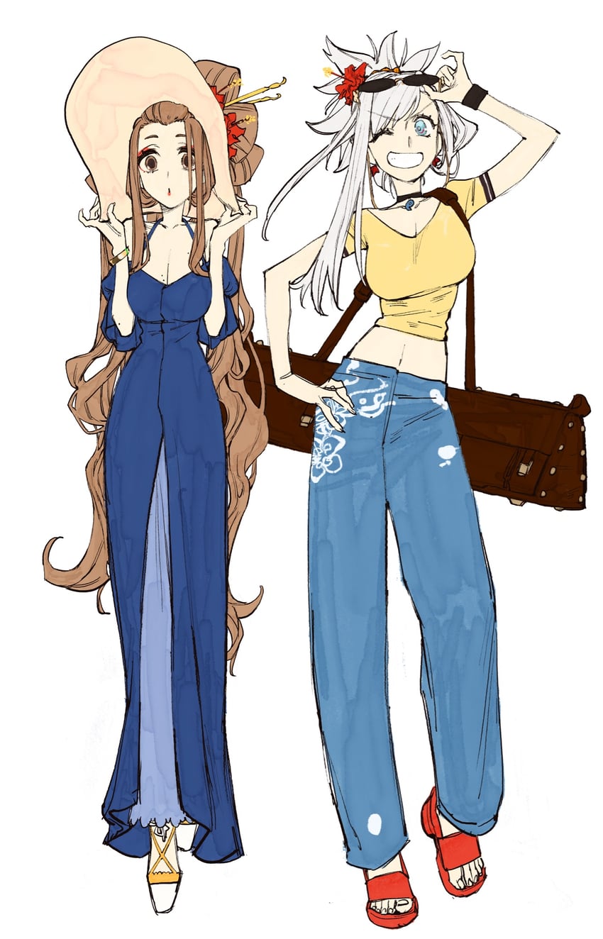 miyamoto musashi and takao dayu (fate and 1 more) drawn by wataru_rei