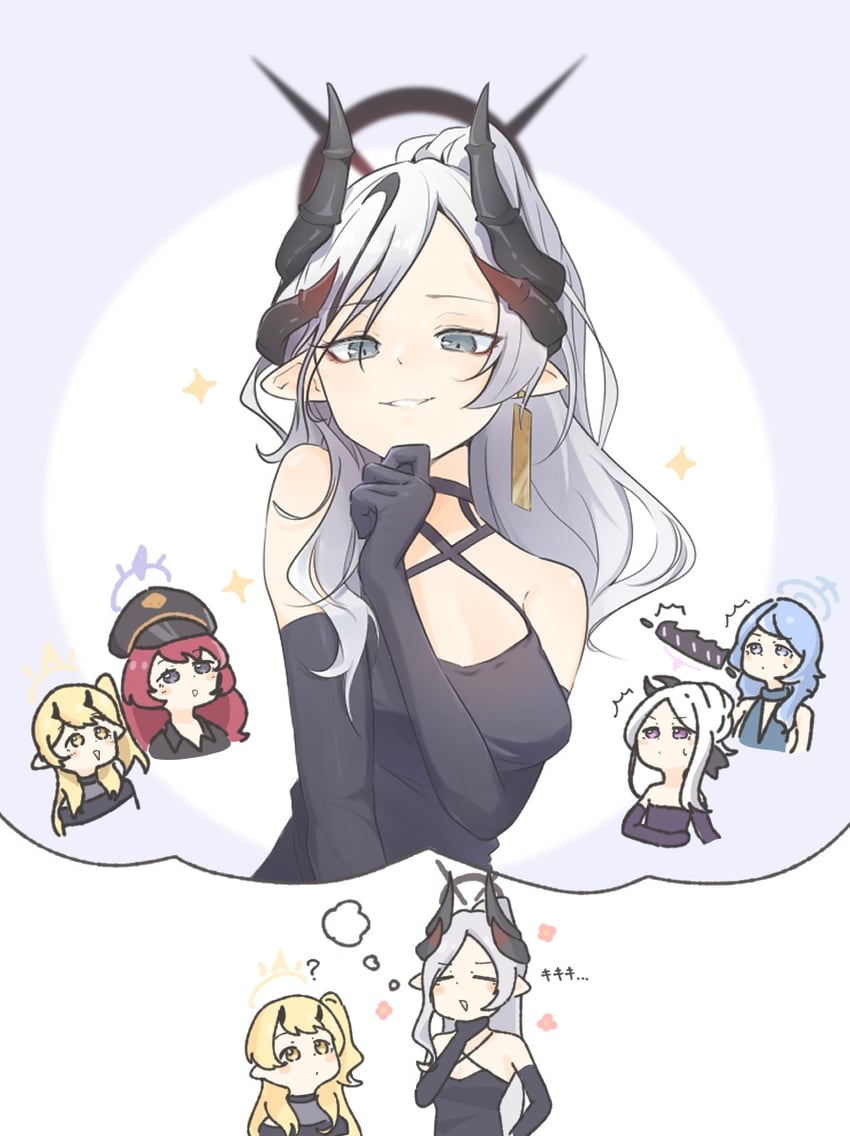 hina, ako, ibuki, iroha, and makoto (blue archive) drawn by enobun3gyo