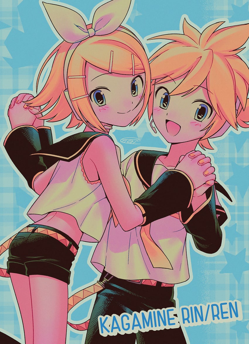 kagamine rin and kagamine len (vocaloid) drawn by menma_(enaic31)