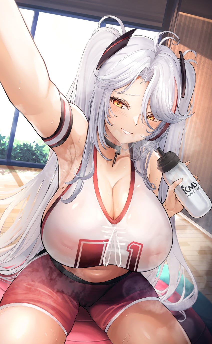 prinz eugen (azur lane) drawn by yusha_m