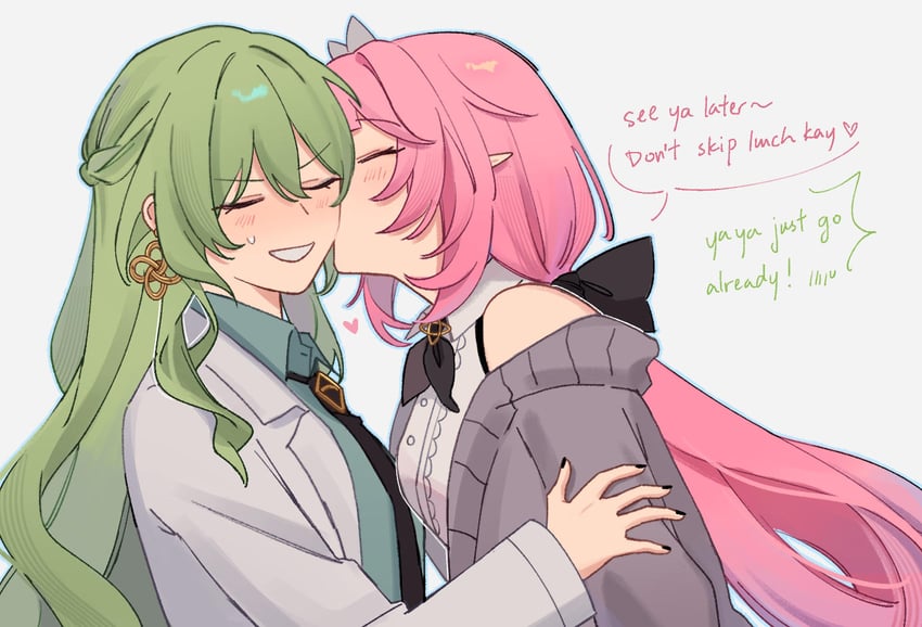 elysia and mobius (honkai and 1 more) drawn by rena_(_rrena)
