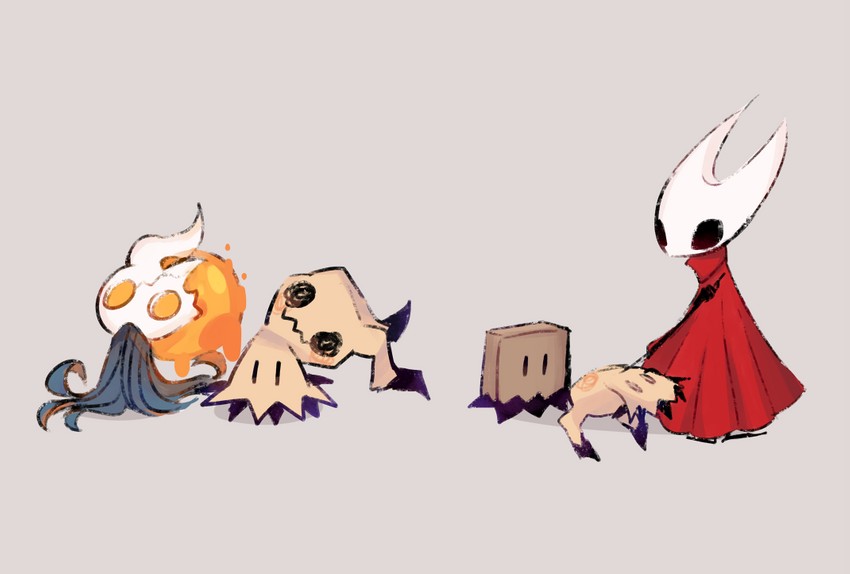 mimikyu, hornet, and broken vessel (pokemon and 1 more) drawn by charamells