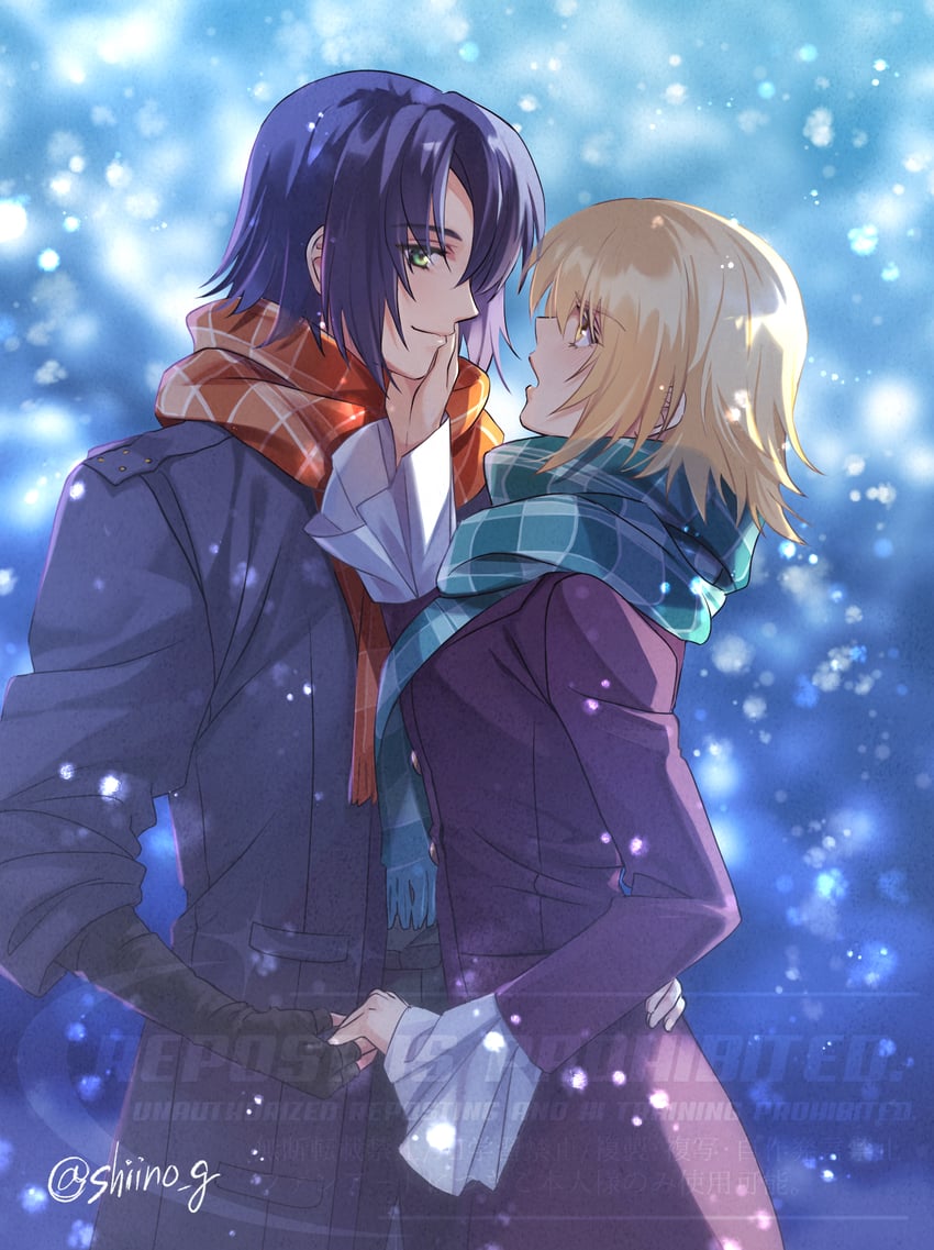 cagalli yula athha and athrun zala (gundam and 2 more) drawn by 7sino