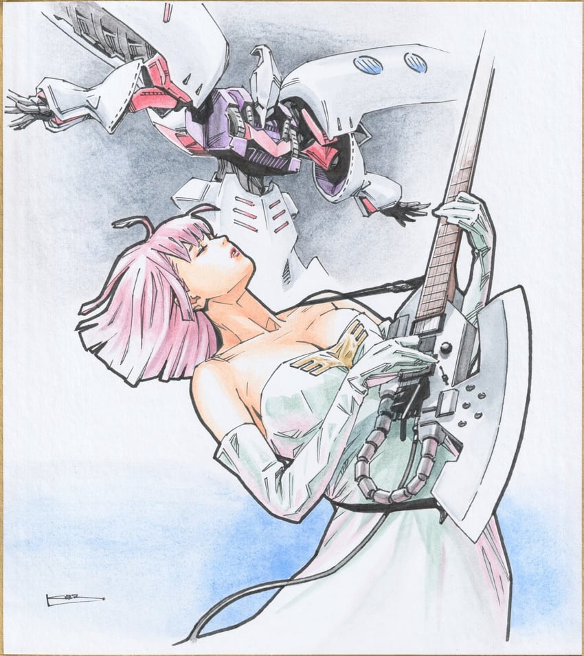 haman karn and qubeley (gundam and 2 more) drawn by ikeda_kazuhiro