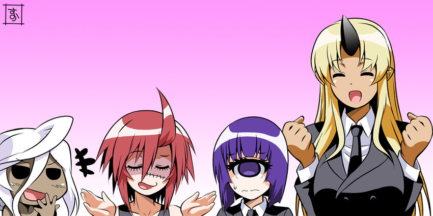 tionishia, manako, zombina, and doppel (monster musume no iru nichijou) drawn by s-now