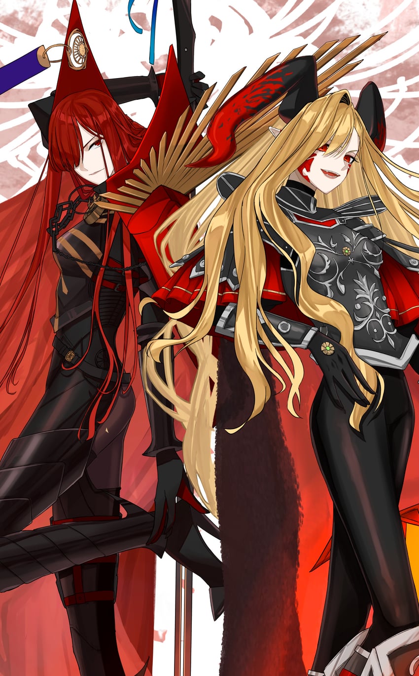 nero claudius, oda nobunaga, and queen draco (fate and 1 more) drawn by hiyoko_no_tamago