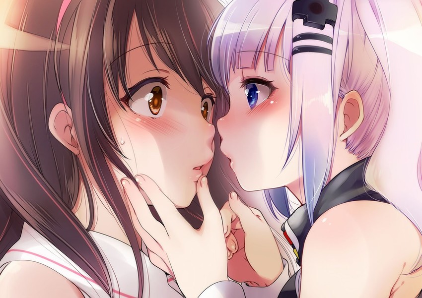 kizuna ai and kaguya luna (kizuna ai inc. and 1 more) drawn by fujisaki_hikari