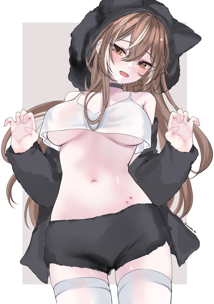 nanashi mumei (hololive and 1 more) drawn by acedia