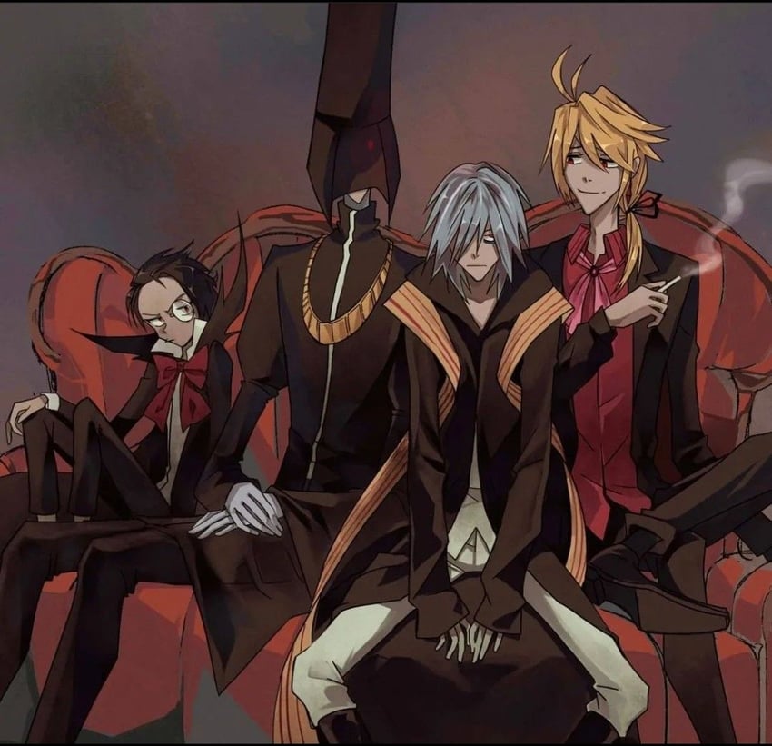 sleepy ash, doubt doubt, all of love, and old child (servamp) drawn by ikihiyori910
