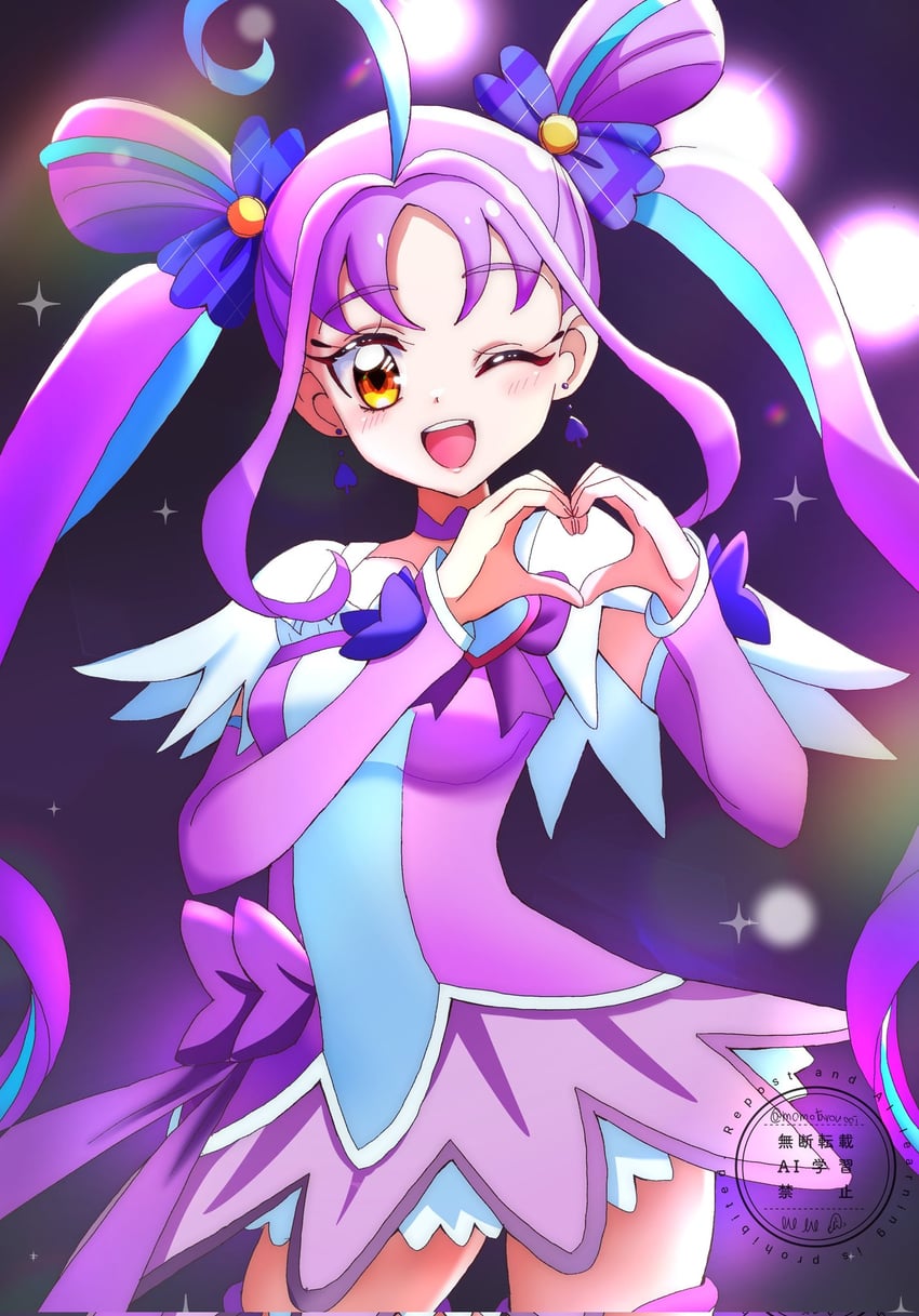cure sword, shigure kokoro, and cure kyunkyun (precure and 2 more) drawn by momotarouooi