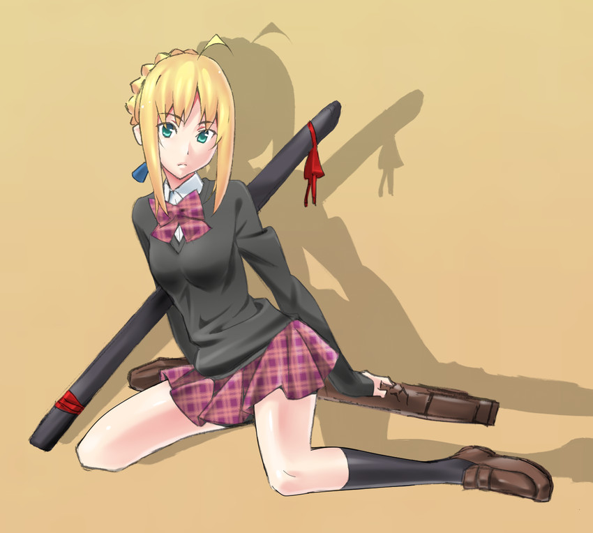 artoria pendragon and saber (fate and 1 more) drawn by kurai_nao