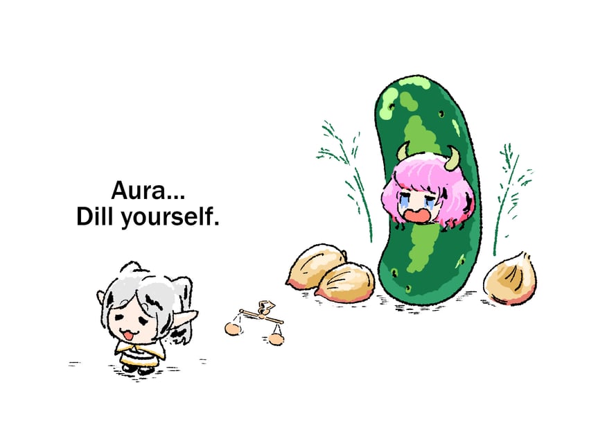 frieren and aura (sousou no frieren) drawn by duckmeat_woohoo