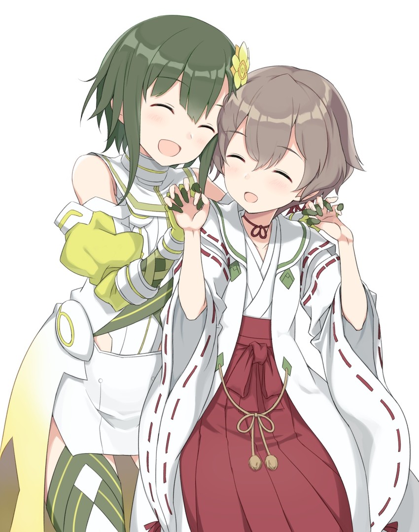 shiratori utano and fujimori mito (yuusha de aru and 1 more) drawn by pera
