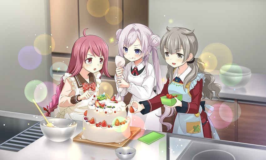 yakumo mikage, himuro lavi, and satomi nayuta (mahou shoujo madoka magica and 1 more)