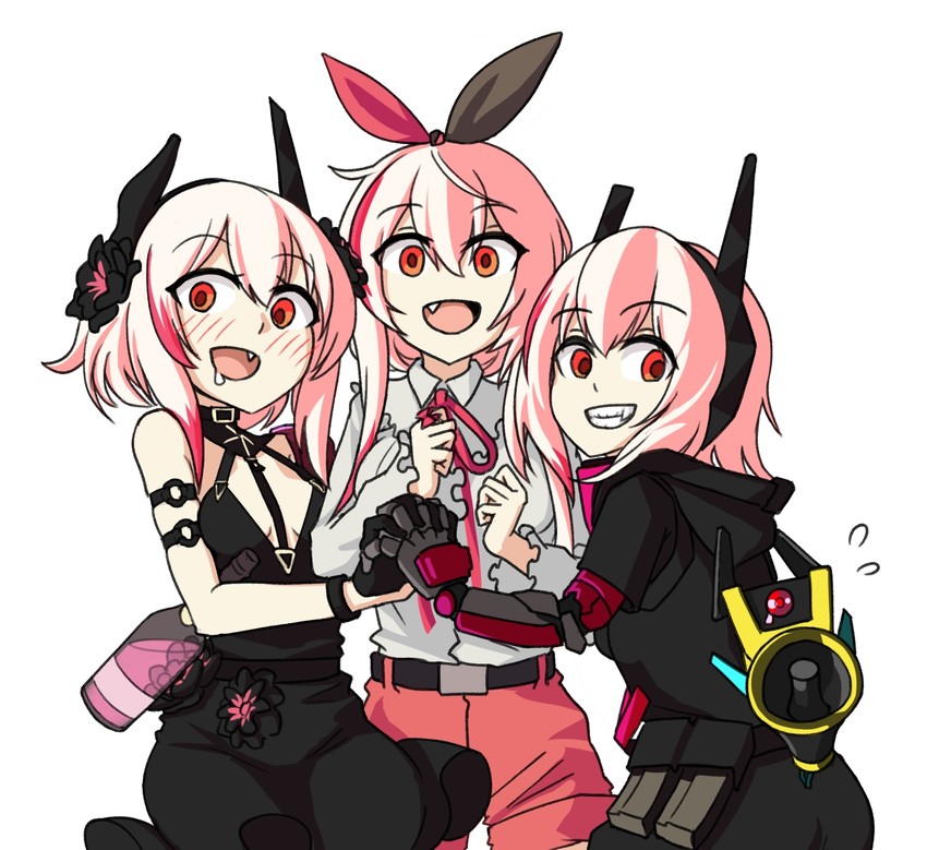 cerberus, banana, and m4 sopmod ii (girls' frontline and 1 more) drawn by sate