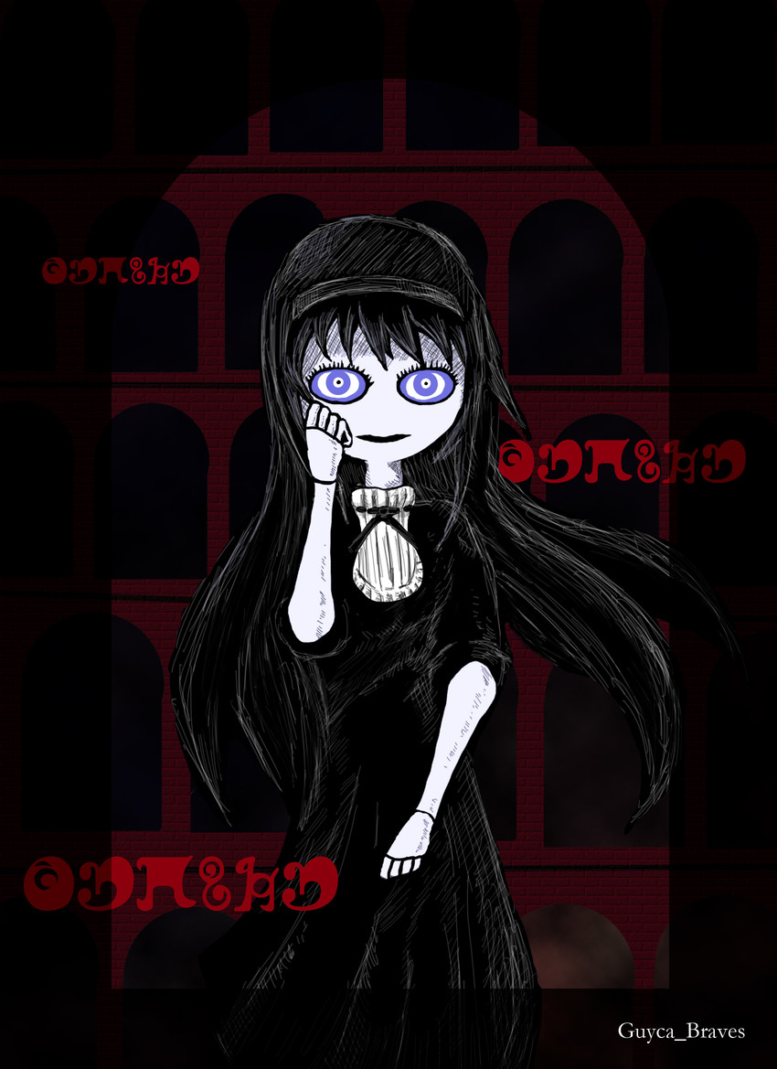 akemi homura and clara dolls (mahou shoujo madoka magica and 1 more) drawn by guyca_braves