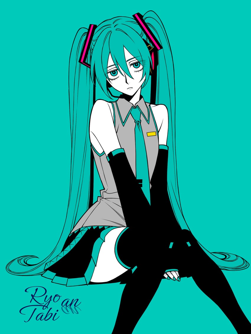 hatsune miku (vocaloid) drawn by ryoan_(voyagehermitage)