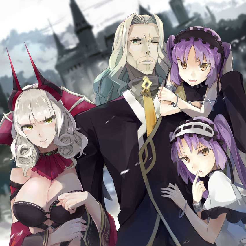 euryale, stheno, carmilla, and vlad iii (fate and 1 more) drawn by hsin