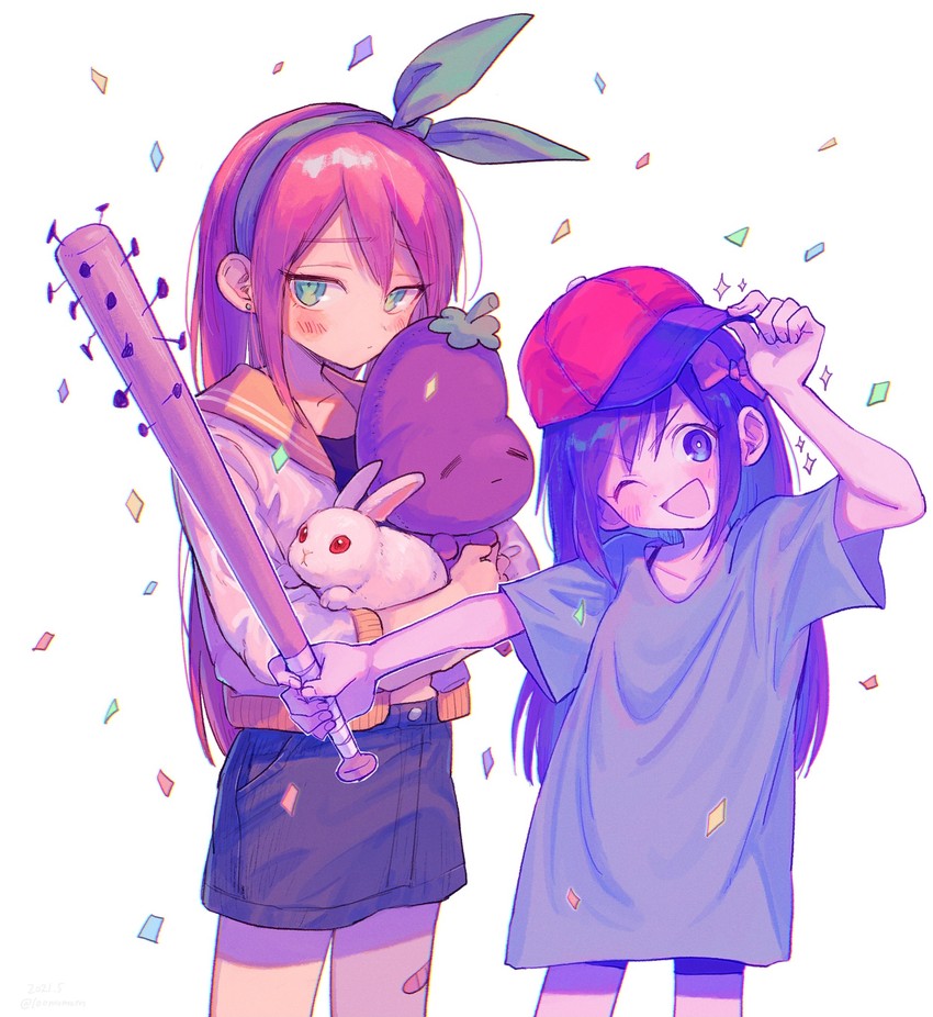 aubrey and mr. plantegg (omori) drawn by hyaku_(momongamomomo)