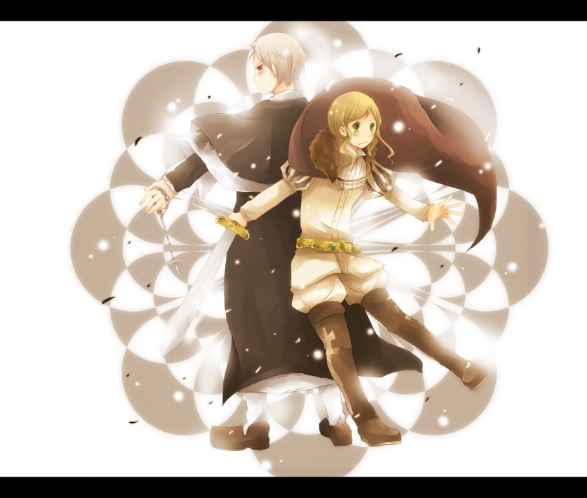 prussia and hungary (axis powers hetalia) drawn by sakurakouji_rukia