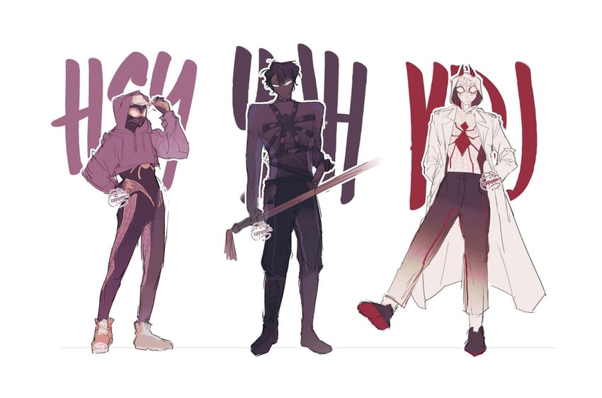 spider-man, kim dokja, yoo joonghyuk, and han sooyoung (marvel and 2 more) drawn by sagopearis
