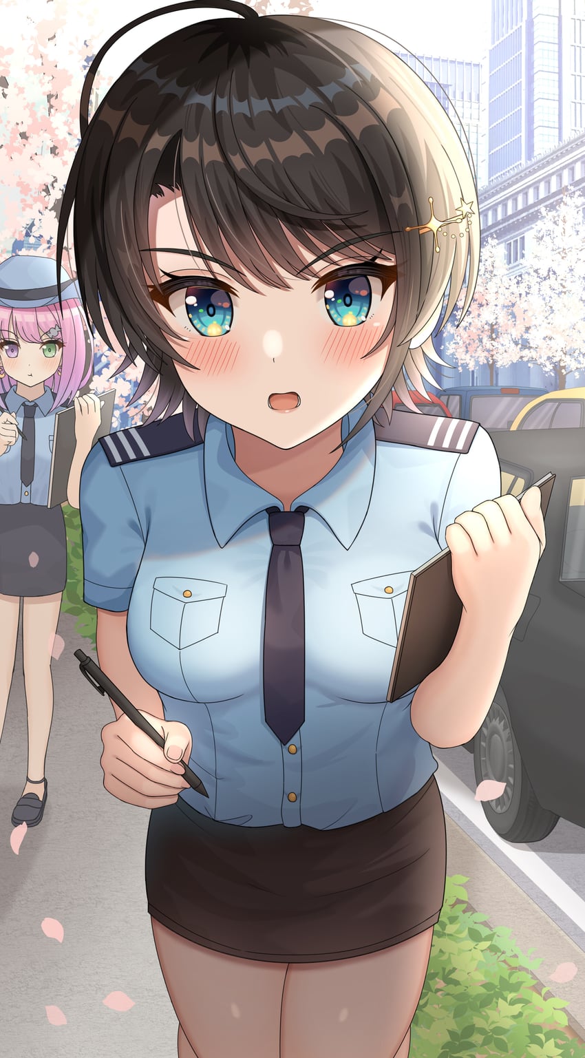 oozora subaru and himemori luna (hololive) drawn by hisui_(user_zvkr2432)
