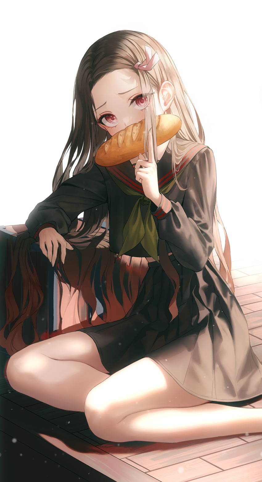 kamado nezuko (kimetsu no yaiba and 1 more) drawn by kerno