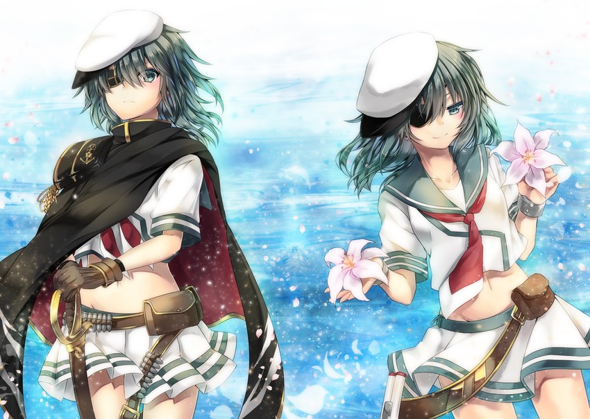 kiso and kiso kai ni (kantai collection) drawn by yuihira_asu