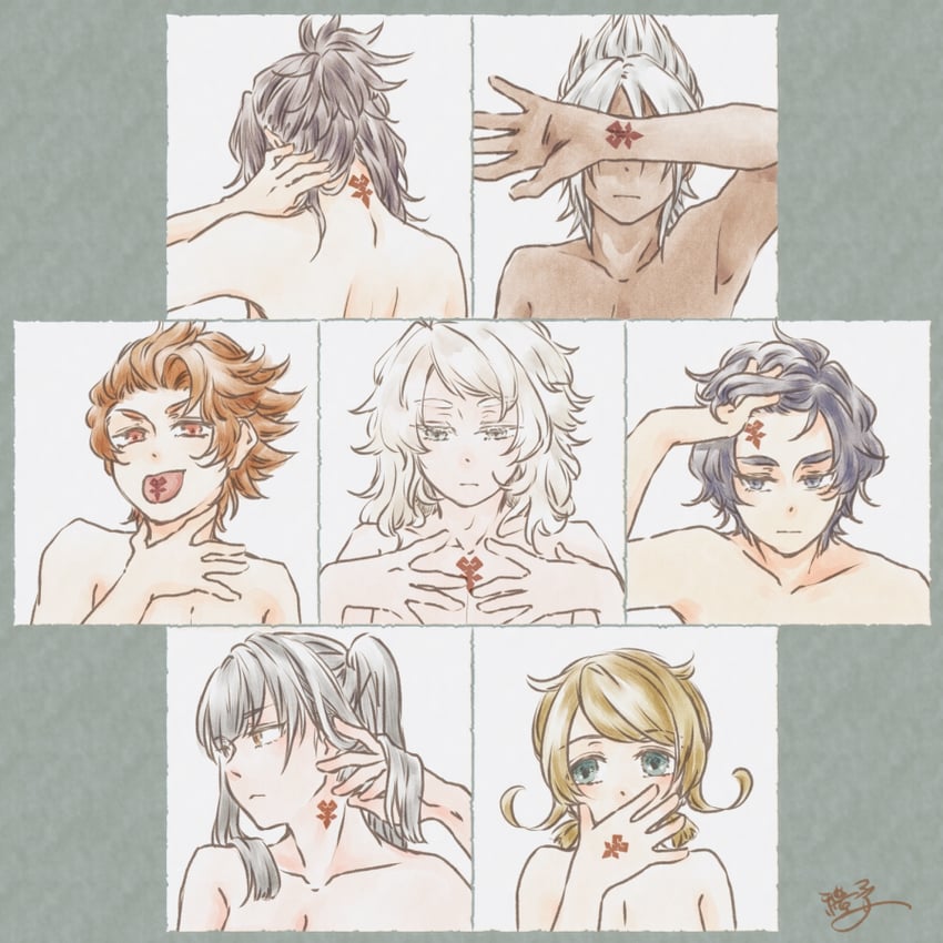 xehanort, eraqus, vor, urd, bragi, and 2 more (kingdom hearts and 1 more) drawn by kh_raimu