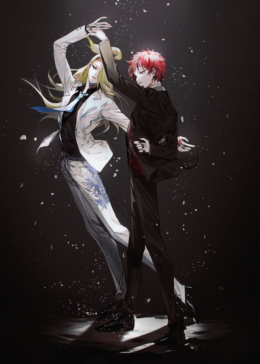 deidara and sasori (naruto and 1 more) drawn by coxxco12