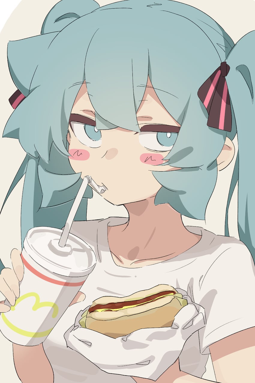 hatsune miku (vocaloid and 1 more) drawn by abmayo